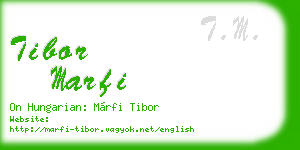 tibor marfi business card